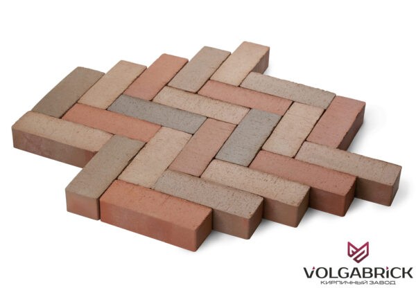 Клинкер для мощения (красный пестрый)