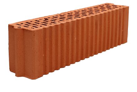 Блок керамический поризованный пустотелый паз гребень 510Х100Х138