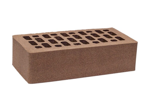 Кирпич лицевой коричневый "Капучино" с гладкой поверхностью