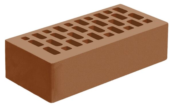 Кирпич лицевой коричневый "Терракотовый" с гладкой поверхностью