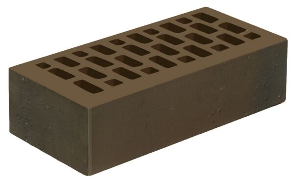 Кирпич лицевой коричневый "Венге" с гладкой поверхностью для баварской кладки